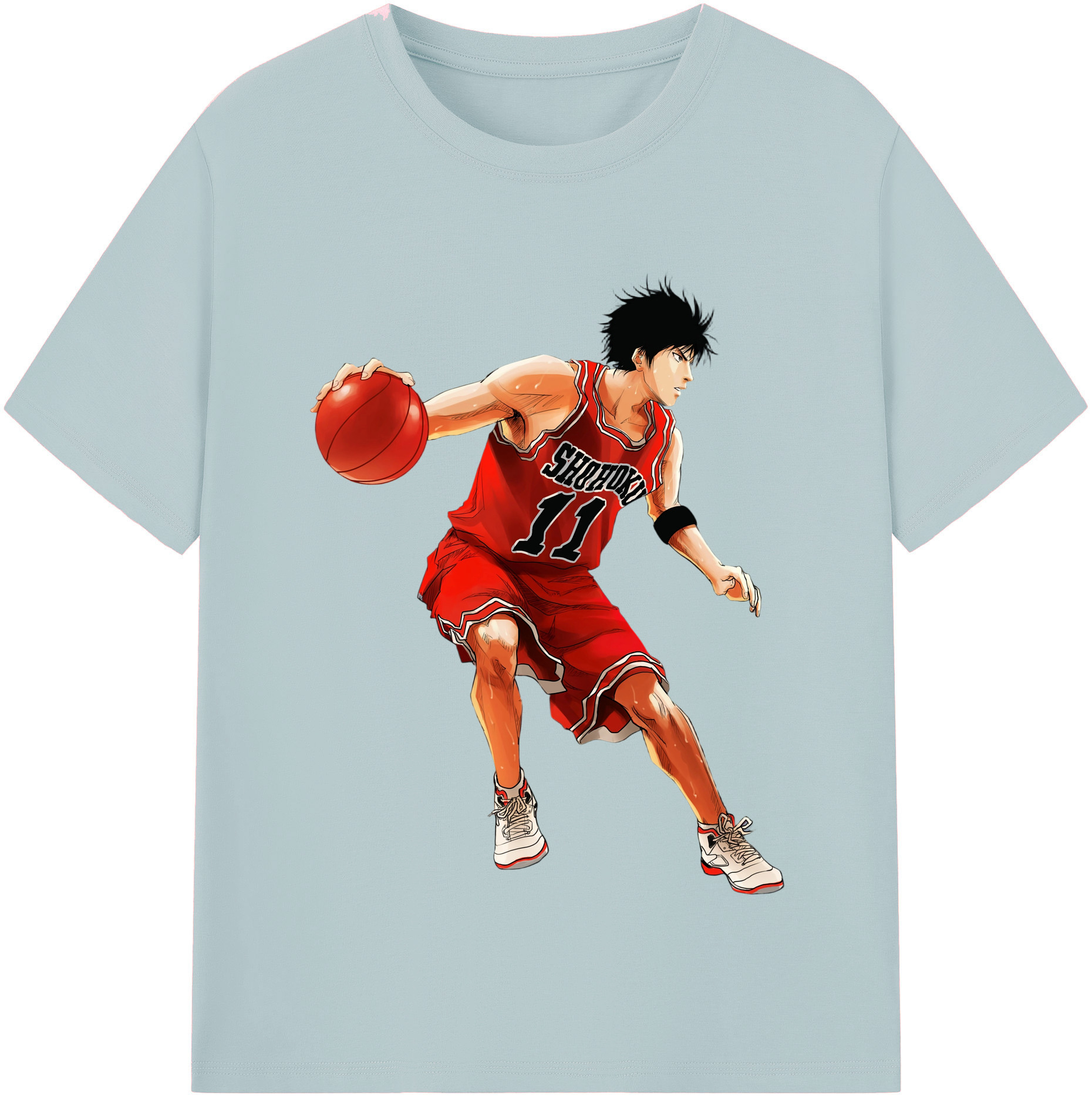 SLAM DUNK／スラムダンク 綿100％半袖Tシャツ（フロントプリント）